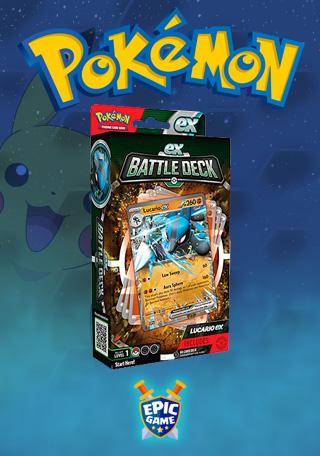 Jogo De Cartas Pokemon Baralho Batalha EX Lucario