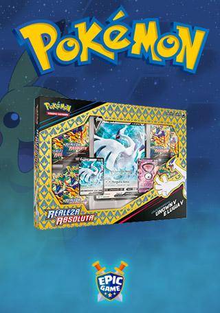 Pokemon Box de Coleção Especial Realeza Absoluta Lugia V e Unowm V