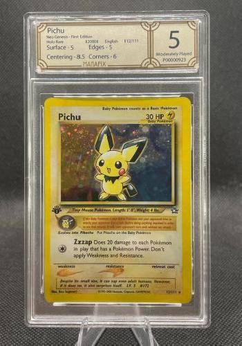 Pichu 12/111 First Edition - Neo Genesis - MGS 5 MP | Bem-Vindo a