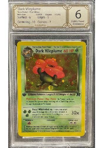 Dark Vileplume 13/82 - Fossil - FIRST EDITION - Manafix 6 SP | Bem