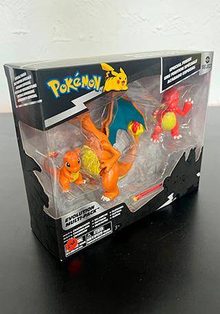 Kit Evoluções Pokémon - Charmander, Charmeleon e Charizard