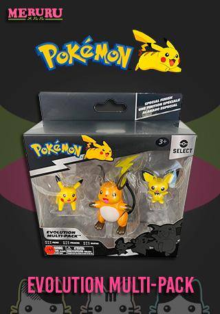 Figura Pichu - Pikachu - Raichu, Pokemon - Sunny Brinquedos