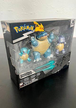 Pokemon - 3 Figuras - Squirtle, Wartortle e Blastoise - Ri Happy