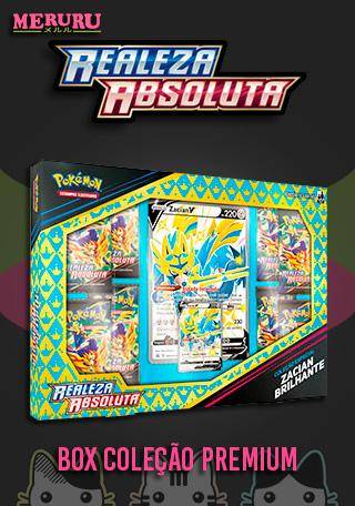 Box Zacian ou Zamazenta Brilhante Shiny Realeza Absoluta COPAG