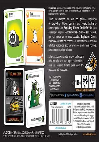 Galápagos Jogos Exploding Kittens, Cartas de 2-5 jogadores com o menor  preço - Compra Fácil