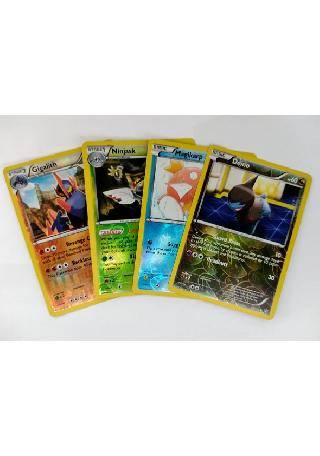 Lote 100 Cartas Pokémon 2 Cartas Brilhantes E 2 Lendários