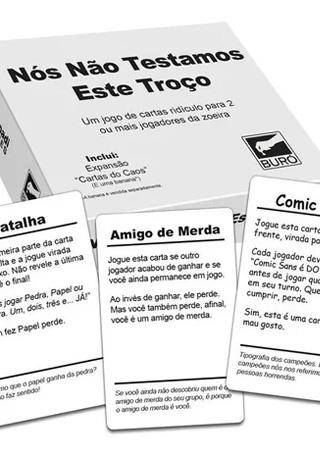 Nós Não Testamos Esse Troço - Jogo de Cartas - Buró Jogos (Em