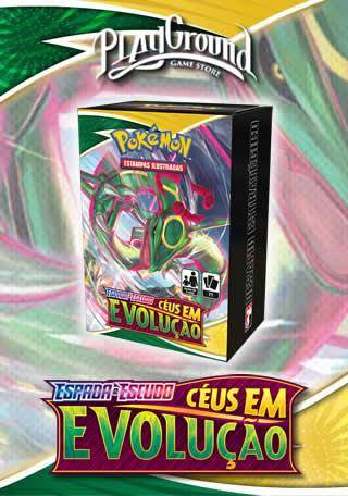 Pacote Cartas Pokémon Booster 6 Cartas Espada Escudo Céus em Evolução