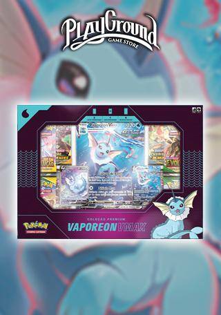 Cartas Pokémon Box Coleção Premium Vaporeon VMAX - Copag