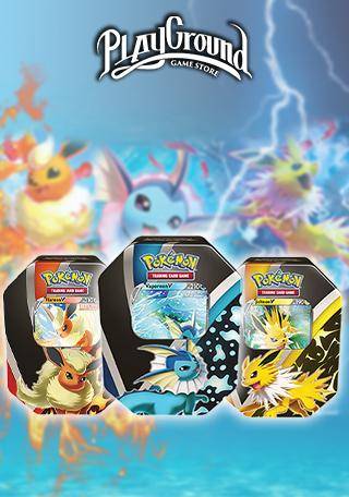 Kit: Pokemon Lata - Evoluções de Eevee 3 Unidades - COPAG - Deck