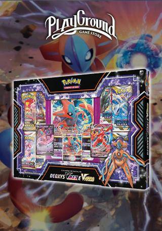Box Pokémon Coleção Premium Batalha Deoxys VMax e V-Astro
