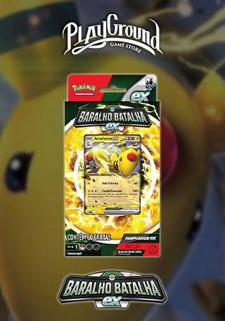 Jogo de Cartas Pokémon - Baralho Batalha - Ampharos Ex - Copag