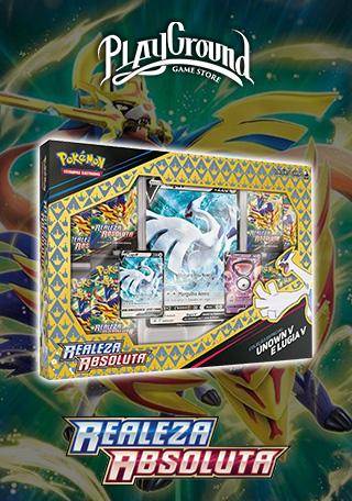 Pokemon Box de Coleção Especial Realeza Absoluta Lugia V e Unowm V