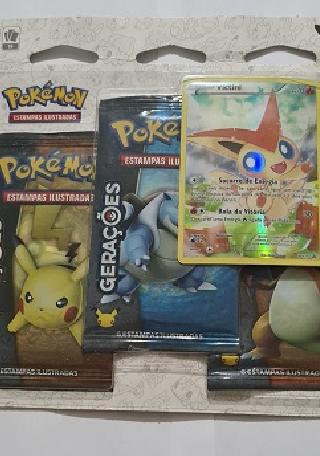 Kit Com 4 Triple Packs Lacrados Gerações Pokemon Tcg