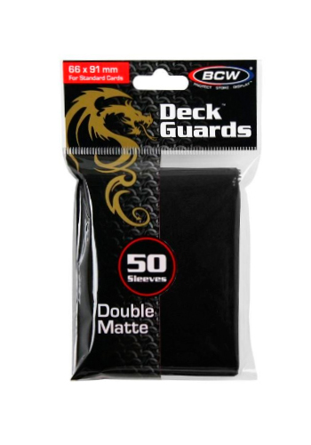 Shield BCW - Deck Guards Double Matte - Preto (50 unidades)