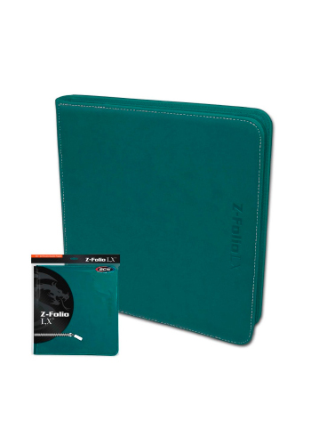 Fichário Fixo BCW Z-Folio LX - 12 Bolsos - Verde-azulado