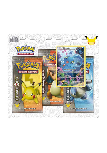 Kit Com 4 Triple Packs Lacrados Gerações Pokemon Tcg