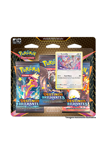 Kit 3 Pokémon TCG Lata Destinos Brilhantes - Pokémon Shiny