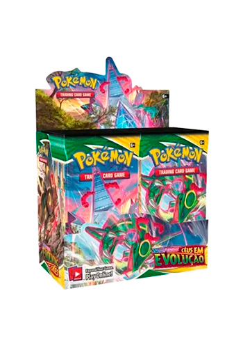 Pacote Cartas Pokémon Booster 6 Cartas Espada Escudo Céus em Evolução