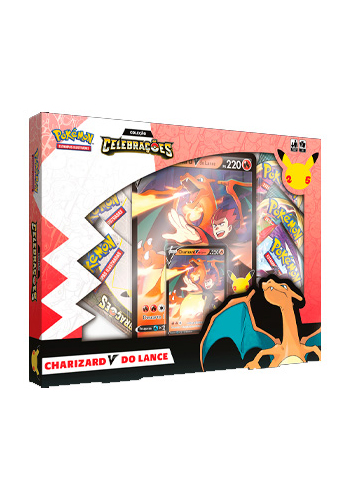 Box Coleção Dourada Pokemon 25 Anos Pikachu V Pokebola Com Cartas