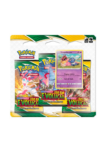 Pacote Cartas Pokémon Booster 6 Cartas Espada Escudo Céus em Evolução