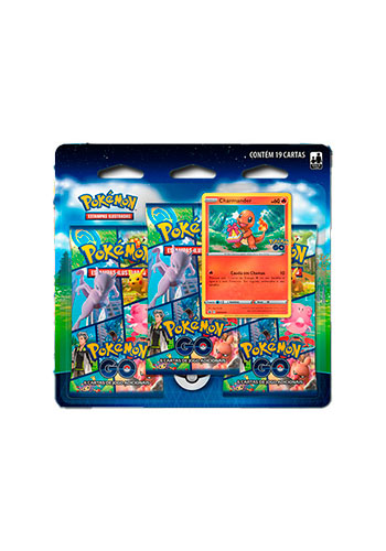 Blister triplo cartas pokemon tcg charmander coleção pokemon go em