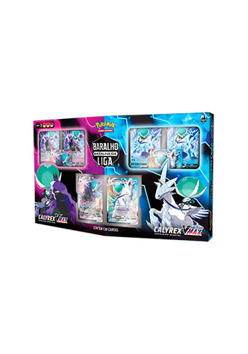 Jogo de Cartas Pokemon Baralho Batalha de Liga Calyrex Vmax