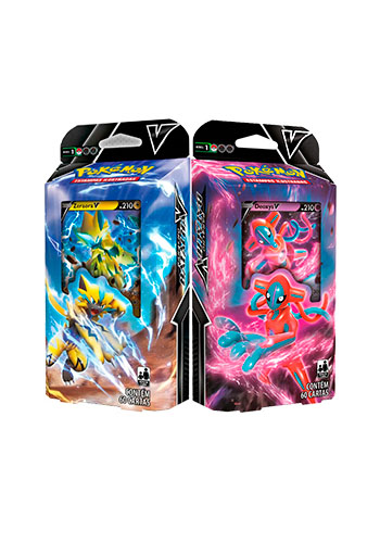 Pokemon 2 Box Com 16 Pacotes de Cartas Deoxys e Zeraora Vmax e V