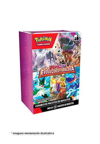 Box 18 Boosters Cards Cartas Pokémon Coleção Especial Escarlate e