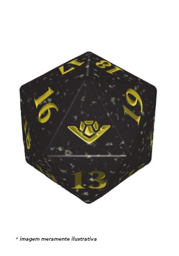 Contador de Vida - Spindown D20 - Os Fora da Lei de Encruzilhada do Trovão - Branco (Amarelo)