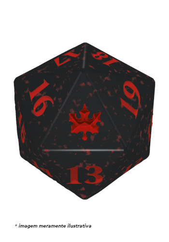 Contador de Vida - Spindown D20 - Bloomburrow - Vermelho