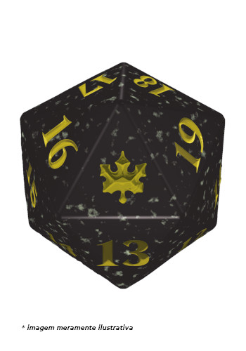 Contador de Vida - Spindown D20 - Bloomburrow - Branco (Amarelo)