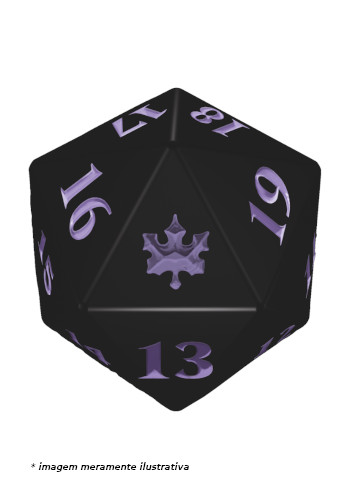 Contador de Vida - Spindown D20 - Bloomburrow - Preto (Roxo)