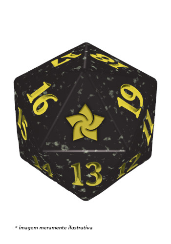 Contador de Vida - Spindown D20 - Foundations - Branco (Amarelo)