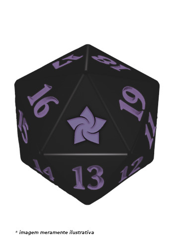 Contador de Vida - Spindown D20 - Foundations - Preto (Roxo)