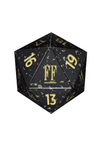 Contador de Vida - Spindown D20 - Final Fantasy - Branco (Amarelo)