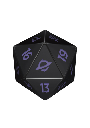 Contador de Vida - Spindown D20 - Edge of Eternities- Preto (Roxo)