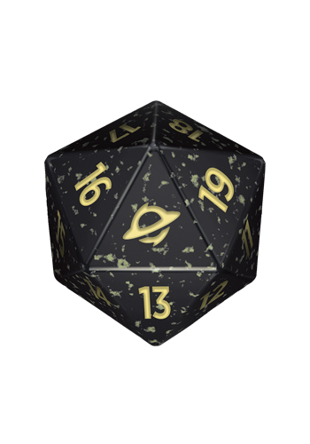 Contador de Vida - Spindown D20 - Edge of Eternities- Branco (Amarelo)