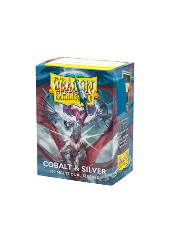 Shield Dragon Shield - Matte - Padrão - Cobalt & Silver (100 unidades)
