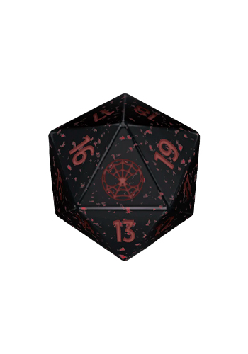 Contador de Vida - Spindown D20 - Marvel's Spider-Man - Vermelho